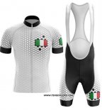 2020 Maillot Ciclismo Italie Blanc Manches Courtes et Cuissard (4)